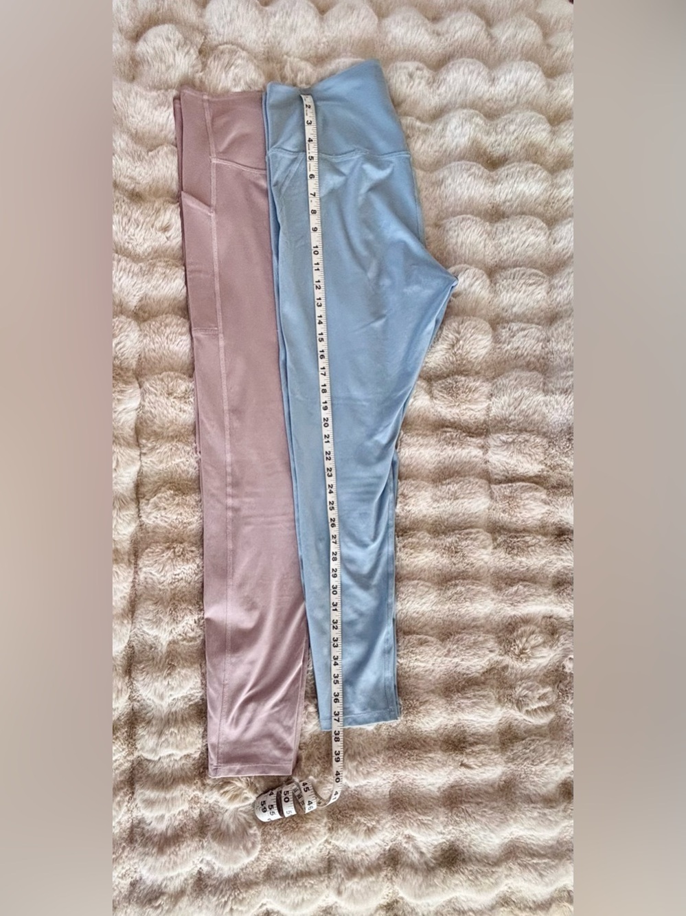 girlfriend collective high rise compressive leggings bundle Rose & Light Blue